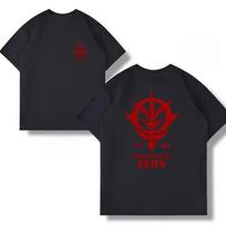 Japonų Anime Gundam Marškinėliai Char Aznable Zaku Zeono Imperija Vyriški Moteriški Medvilniniai Marškinėliai Trumpomis Rankovėmis Kvėpuojantys Patogūs 3XL red