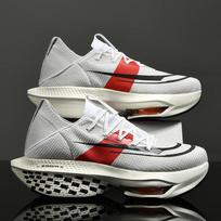 Broken two running shoes men's air cushion shock absorption sports students older children Pegasus Zoom carbon board marathon racing running shoes 45 white