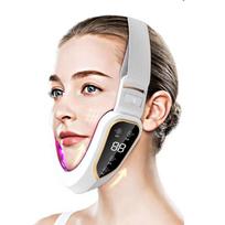 Veido LED šviesos terapijos prietaisai Fotonų tvarstis Mikro srovės Liekninantis diržas Pašalina dvigubą pagurklį Pakelia V formos skruostų pakėlimo prietaisas facial massager balta