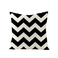Lininė Paprasta Juoda Balta Geometrinė Pagalvės Užvalkalas Modernus Nordic Paprastas Dekoratyviniai Pagalvės Užvalkalas Svetainės Sofos Kėdės Mesti Pagalvės 18x18Inch