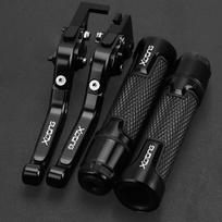 Motorcycle Aluminum Handlebar Hand Grips Ends Adjustable Brake Clutch Lever FOR KYMCO XCITING 250/300/400/500 2003 2004 2022 XCITING250300400500gmy black