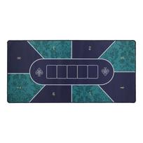 40x20 In Texas Hold'em Poker Rubber Mat Folding Portable Poker Top for Tables Small Green Flower blue