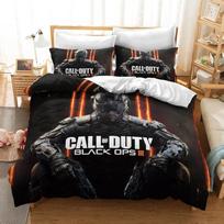 3D Spausdintas Call Of Duty Žaidimo Antklodės Patalynės Komplektas Lovos Patalynė Dvigaliai Pusės Antklodės Užvalkalas Ir Pagalvės Užvalkalas Namų Buities EU Single(135*200cm)3pcs black