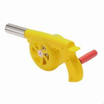 Barbeque Air Blower Grill Blast Camping Stove Accessories, Hand Crank BBQ Fan Handheld geltona