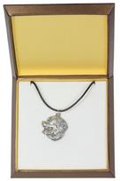 Bernese Mountain Dog, Berner Sennenhund - Dog necklace in gift box, silver-plated locket for dog fan, striking pendant by Art-Dog brand sidabras