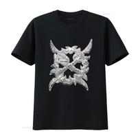 Ken Carson X Chain Rhinestone T Shirt Y2K Rap Album Hip Hop Fashion Rapper Merchandise vintage Washed Comfortable 4XL gray