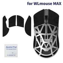 Anti-Slip Mouse Grip Tape Skate Sticker For WLmouse MAX Gaming Mouse E-Sports Gamer Accessories Suck Sweat Non-Slip Gamer Office black