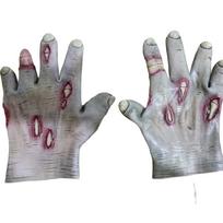 2025 Nauja Zombio Smegenų Galva Realistiška Latekso Cosplay Kepurė Skeletas 3D Siaubo Vakarėlių Rekvizitai 3D Siaubo Kostiumo Pirštinė gray