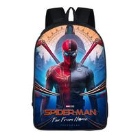 Trendy Spiderman Far From Home School Backpack Featuring Adjustable Padded Straps #18 gray