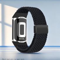Sportinis Nailoninis Dirželis Fitbit Charge 6 5 Laikrodžiui Elastinga Kvėpuojanti Apyrankė Fitbit Charge 5/Charge 6 Laikrodžiui Pintas Apyrankės Correa For Fitbit Charge 5 white
