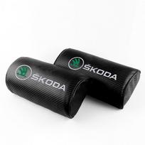 Automobilio galvos atramos atrama Kelioninė automobilio patogi kaklo pagalvė Skoda Superb Scala Karoq Kamiq Octavia 2 3 A7 Fabia Rapid black