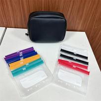 Waterproof A8 Pill Pouch Organizer Binder Travel Weekly Medicine Box Bag with 7/14 Zippered Pouches Purse Style Purse 7 Clear bags juoda