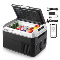 VEVOR 12 voltų automobilinis šaldytuvas, 25 l automobilinė šaldymo dėžė, nešiojama elektrinė šaldymo dėžė su reguliuojama temperatūra nuo -20°C iki 20°C 57.2 x 35.8 x 38.1 cm