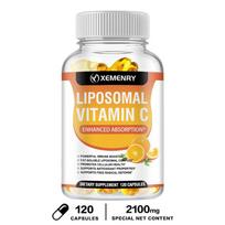 Xemenry Liposominis vitaminas C 2100 mg su 1500 mg vitamino C + 600 mg liposominiu kompleksu, 120 daržovių kapsulių — Antioksidacinė parama ir kasdienė gerovė 120*1