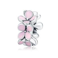 WOSTU 925 Sterling Silver Ladybug Series Charm Zircon Enamel Bead Silver 925 Pendant Fit Original Bracelet Insect Jewelry SCC1484 gray