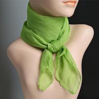 Vienspalvė nosinaitė, kaklaskarė, moteriška, madinga skarelė, šifoninė plaukų juosta, šalikas 70 cm 70x70cm green