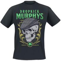 Dropkick Murphys Irish Cap Skull T-shirt Vintage Punk Print Casual Cotton Tee Unisex Streetwear Black Top M gray