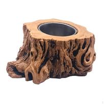 Indoor Fire Pit Alcohol Fireplace Teapot Warmer Warming Holder Flame Bow Concrete Bowl Pot for B black