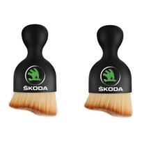 Automobilio oro kondicionieriaus angos prietaisų skydelio valymo šepetėlis Automobilio salono dulkių šepetėlis Skoda Octavia Kodiaq Fabia Superb Rapid Kamiq black