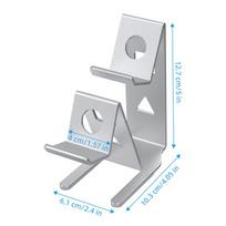 Metal Game Controller Holder Gamepad Handle Bracket Desktop Storage For Switch Pro/Ps5/Xbox Series X/Ps4 Joystick Rack Stand white