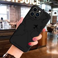 Airplane Map Printed Anti Shock Soft Phone Case Compatible With Apple Iphone iphone7p8p juoda