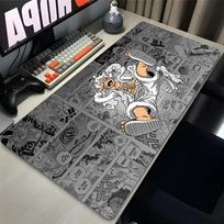 Mouse Pad Gaming Accessories Large Keyboard NonSlip Rubber Computer Carpet Anime One Piece Desk Mat PC Gamer Luffy MousePad 40cmx90cm gray