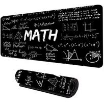 Math Formula Black Mouse Pad Science Geek Desk Mat Equation Pattern Gaming 90x40 Xxl Mousepad Student Office Decor Keyboard Mat 800x400x2mm