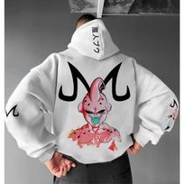 Dragon Ball Vyrų gobtuvas megztinis Majin Buu Japonų anime Pavasaris Ruduo Berniukų Vaikų ilgomis rankovėmis Tėvų ir vaikų apranga XL gray