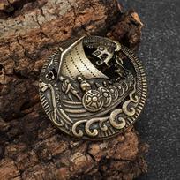 Vintage Norse Mythology Swedish Scandinavian Amulet Men's Brooch Accessory Trinity Celtic Knot Rune Pin Iceland Gift auksinė