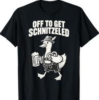 Off to Get Schnitzeled Funny Beer Goose Oktoberfest T-Shirt S gray