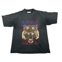 Anine Bing Tigriniai Išblukę Trumpomis Rankovėmis Marškinėliai Moteriški XS Retro Gatvės Stilius XXXL gray