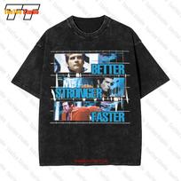 The Six Million Dollar Man Better Stronger Fast Vintage Oversized T-Shirt LS40 3XL black
