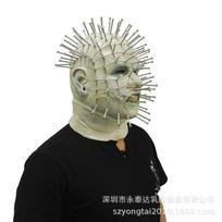 Hellraiser Pinhead kaukė Siaubo Cosplay kostiumas Helovinas Full Head Cover gray