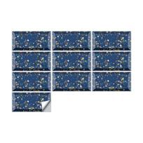 20x10cm Modernūs vandeniui atsparūs 3D plytelių lipdukai Vinilo lipdukai, lipnūs namų sienoms dekoruoti virtuvės vonios kambario lipdukai ir klijuoti lipdukai 10 lapų TP61