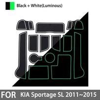 Non-slip Rubber Mat Door Groove for KIA Sportage 2011 2012 2013 2014 2015 MK3 SL R Gate Slot Cup Pad Car Stickers Accessories balta