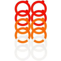 ABWR-12 Pieces Silicone Jar Gasket Replacement Jar Seal, Leak-Proof Airtight Gasket Sealing Rings Jar Lids Fitting Seals orange