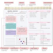Accuprints Weekly Planner Notepad With 52 Undated Sheets8.5  11  - Weekly Desk Planner Pad With Spiral Binding For Women white