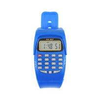 Classic Children Watch For Kids LCD Screen Date Electronic Watch Wrist Watch Electronic Calculator Calculator Watch mėlyna
