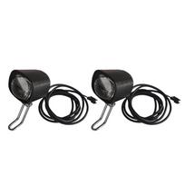 36V-60V E-Bike Horn Light Electric Scooter LED Headlight 5W Waterproof 2 in 1 Horn Lamp Motorcycle Bicycle Flashlight 1/2/3PCS black