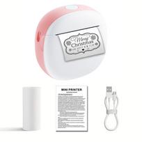 Bluetooth Portable Mini Thermal Label Printer - Inkless, High-Definition, Pocket-Sized for Home Use white