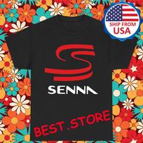 Ayrton Senna Men's Black Size S-5XL 3XL red