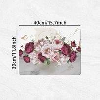 1Pcs Rubber Drying Mat With Butterfly Floral For Coffee Shop Restaurant Kitchen Carpet Tableware Durable Diatom Mud Table Mat 30*40cm gray
