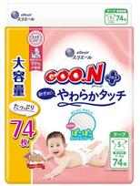 Goo.N Plus Diapers for sensitive skin S 4-8kg 74pcs