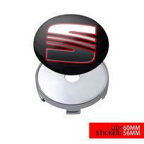 4 vnt. 56/60 mm automobilio ratlankių centriniai dangteliai Pakeičiamos detalės Seat FR Leon 5f 1p Ibiza 6l 6j Altea Cupra Arosa Ateca