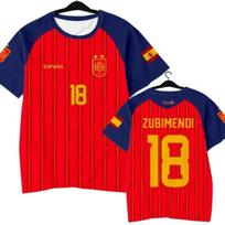 Vyriški greitai džiūstantys futbolo marškinėliai 2026 Ispanijos rinktinė Yamal žaidėjo versija Šeimos vaikų marškinėliai 3D derinantis dizainas Patogus T-shirt L