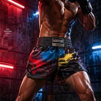 MMA Muay Thai Bokso ir Treniruočių Šortai Suaugusiems & Vaikams L (55-65kg)