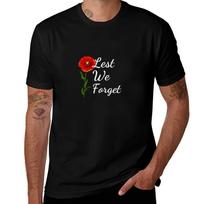 Lest We Forget TShirt Classic Print Short Sleeve Shirt 4XL black