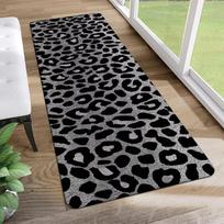 Laukinio apelsino leopardų rašto takelis Gyvūno kailio rašto kraštas Minkštas neslystantis grindų kilimėlis Modernus namų dekoro kilimas koridoriui 40X120CM gray