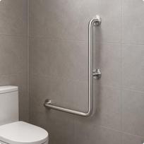 UProfile Grab Bar 304 Stainless Steel SurfaceAttached Toilet Rustproof Support Rail Matte L-shape 40x60cm gray