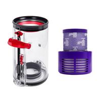 Upgraded Canister Replacement for Dyson V10 US SV12 Vacuum Cleaner HEPA Filter Dust Bucket Dust Bin Lid Fixed Dust Cup as the picture
